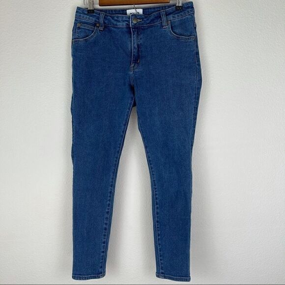 Rollas Westcoast Staple Dark Blue High Waisted Skinny Jeans Sz 30 - Picture 5 of 7